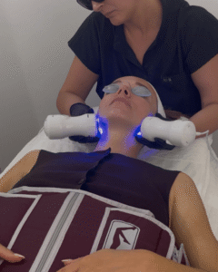 Byonik facial in treatment room at Face Oxford with pulse-synchronised light